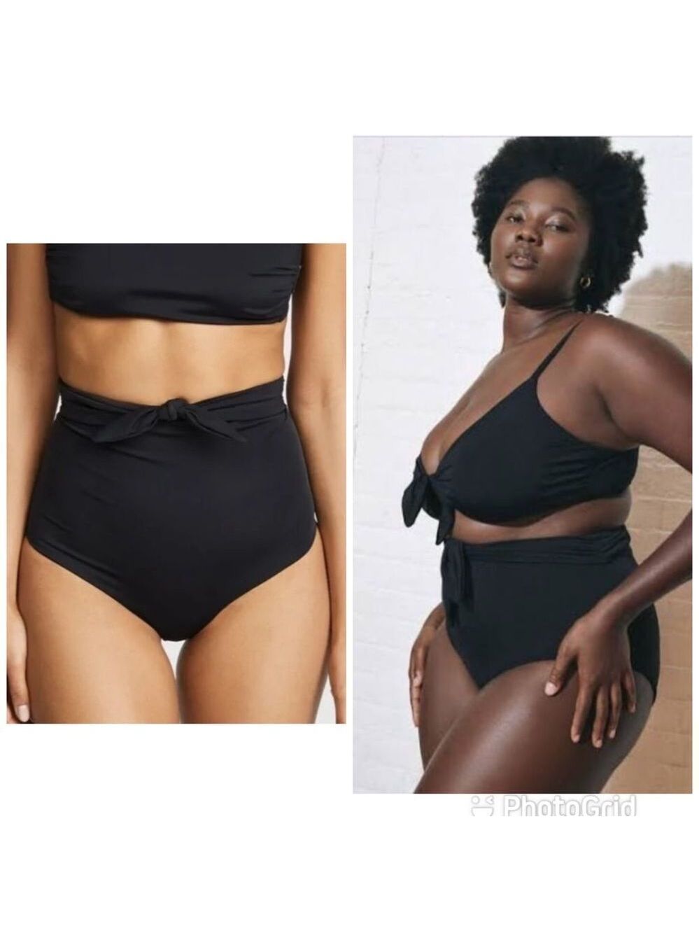 NEW Mara Hoffman Jay Swim Bikini Bottoms High Waist Black Size 3X